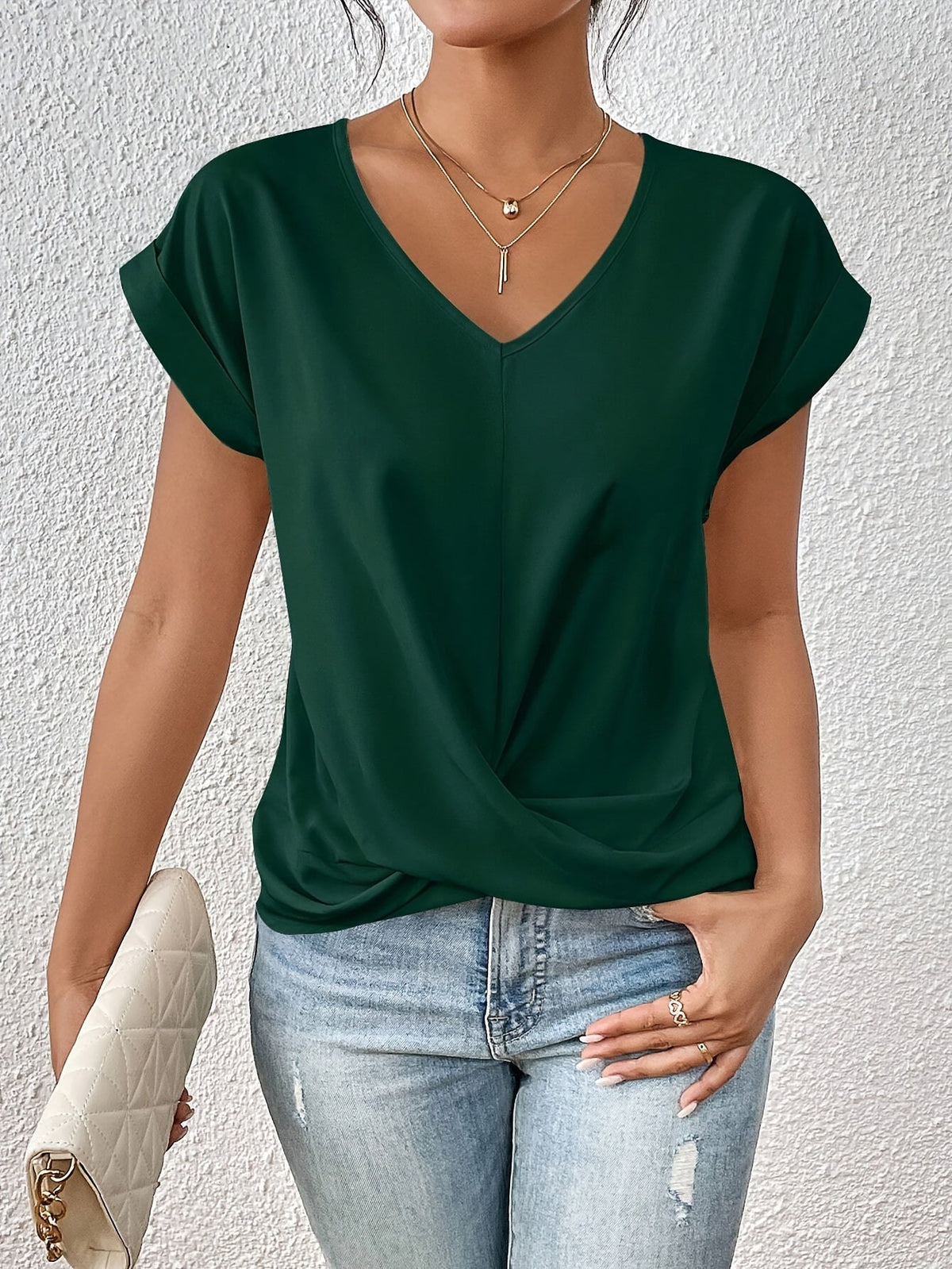 Cleo Women’s T-Shirt with Sweetheart Neckline and Short Sleeves 6