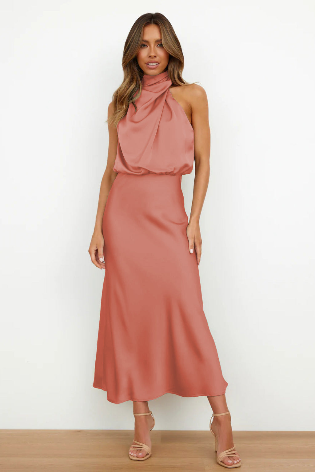 Dalia Women’s Dress with Halterneck Design and Flowing Silhouette for Summer Events 5