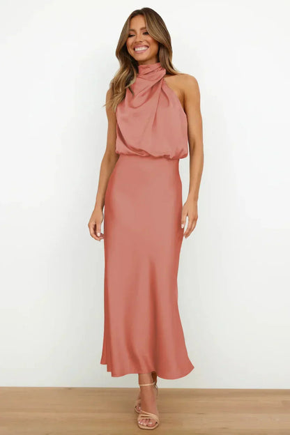 Dalia Women’s Dress with Halterneck Design and Flowing Silhouette for Summer Events 6