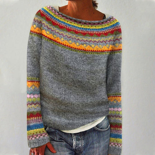 Daria Women's Sweater | Soft Knitted, Loose Fit, Casual Crew Neck 0