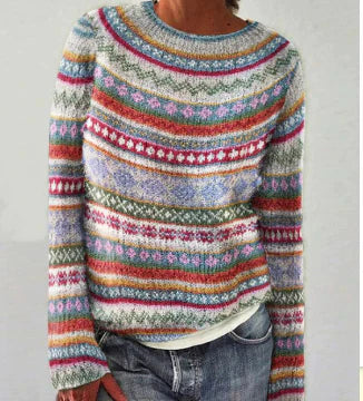 Daria Women's Sweater | Soft Knitted, Loose Fit, Casual Crew Neck 2