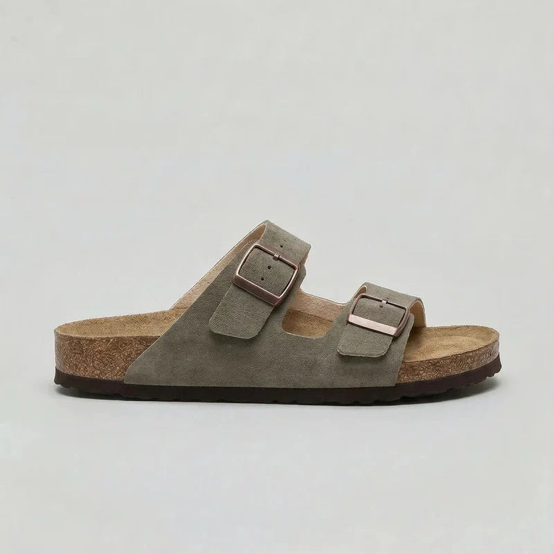 Duo Unisex Sandals with Double Adjustable Buckle Straps and Contoured Footbed 1