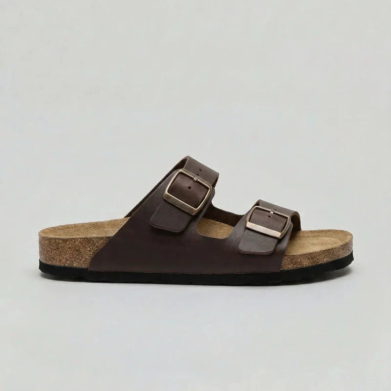 Duo Unisex Sandals with Double Adjustable Buckle Straps and Contoured Footbed 3