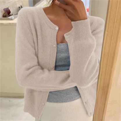 Elara Women's Cardigan | Soft Knit, Crew Neck, Long Sleeve 2