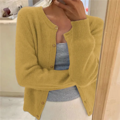 Elara Women's Cardigan | Soft Knit, Crew Neck, Long Sleeve 5