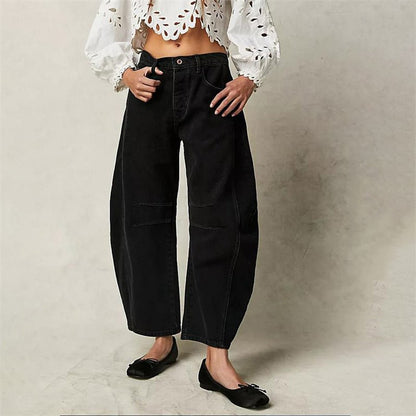 Elara Women’s Jeans with High-Waist Design and Barrel-Leg Shape 3
