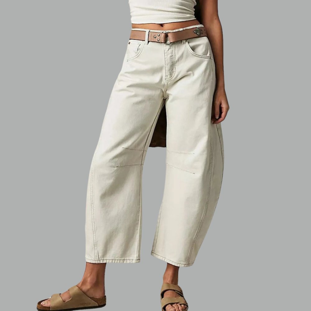Elara Women’s Jeans with High-Waist Design and Barrel-Leg Shape 4