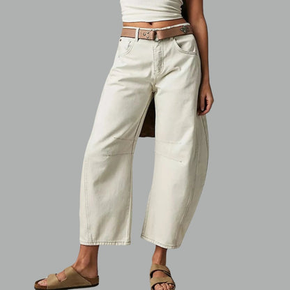 Elara Women’s Jeans with High-Waist Design and Barrel-Leg Shape 4