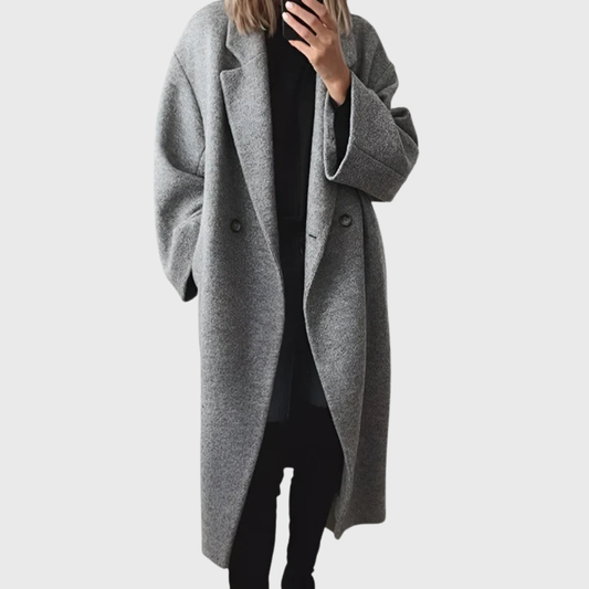Elda Women's Longline Overcoat | Soft Fabric, Relaxed Fit Winter Coat 0