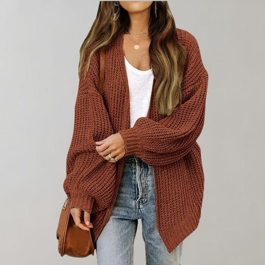 Elysia Women's Black Cardigan | Soft Knit, Open Front Design 1