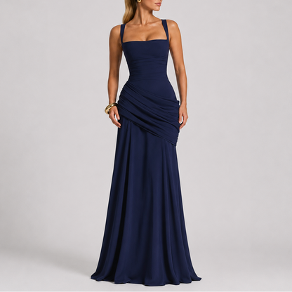 Elysia Women’s Maxi Dress with Ruched Waist and Square Neckline for Formal Events 6