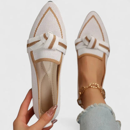 Felicia Women’s Loafers with Pointed Toe and Decorative Knot Detail 0