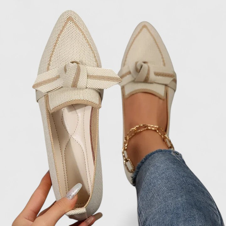 Felicia Women’s Loafers with Pointed Toe and Decorative Knot Detail 6