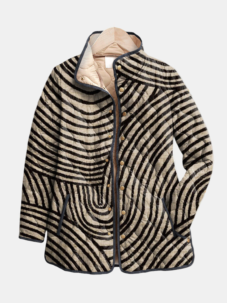 Fern Women's Jacket | Quilted Lightweight Insulated with Retro Circle Design 0