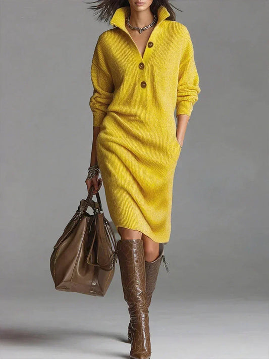 Fiona Women’s Sweater Dress with Plush Fabric and Flattering Silhouette 0