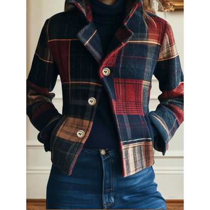 Francesca Women's Jacket | Tailored Fit, Classic Plaid Design 0