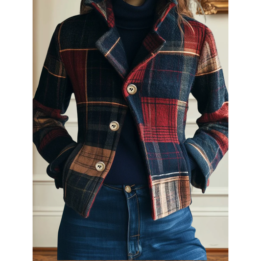 Francesca Women's Jacket | Tailored Fit, Classic Plaid Design 0