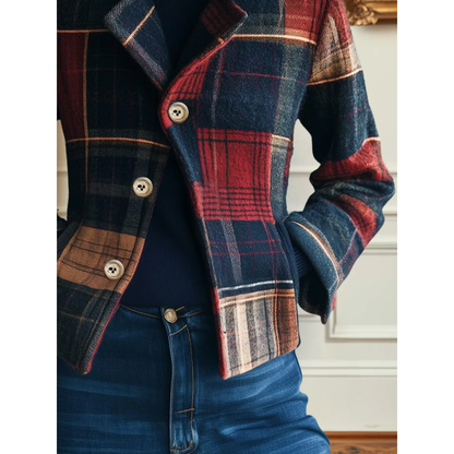 Francesca Women's Jacket | Tailored Fit, Classic Plaid Design 2
