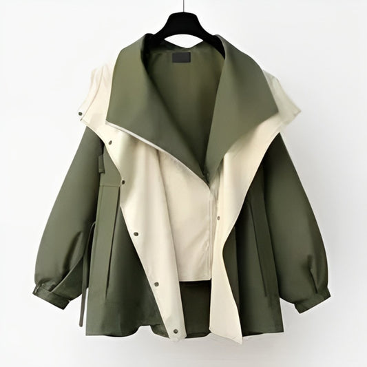 Haven Women's Oversized Trench Coat | Waterproof Double Collar Design 1