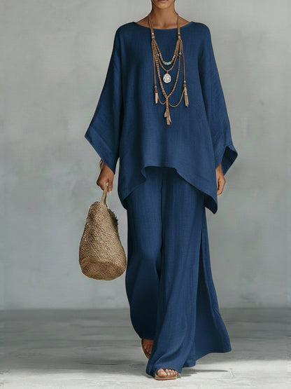 Haven Women’s Set with Oversized Top and Wide-Leg Trousers for Comfortable Loungewear 3