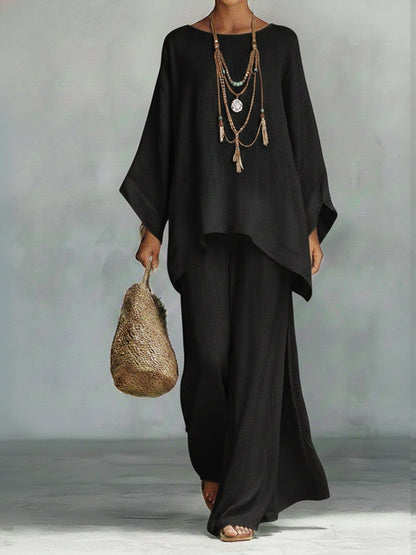 Haven Women’s Set with Oversized Top and Wide-Leg Trousers for Comfortable Loungewear 4