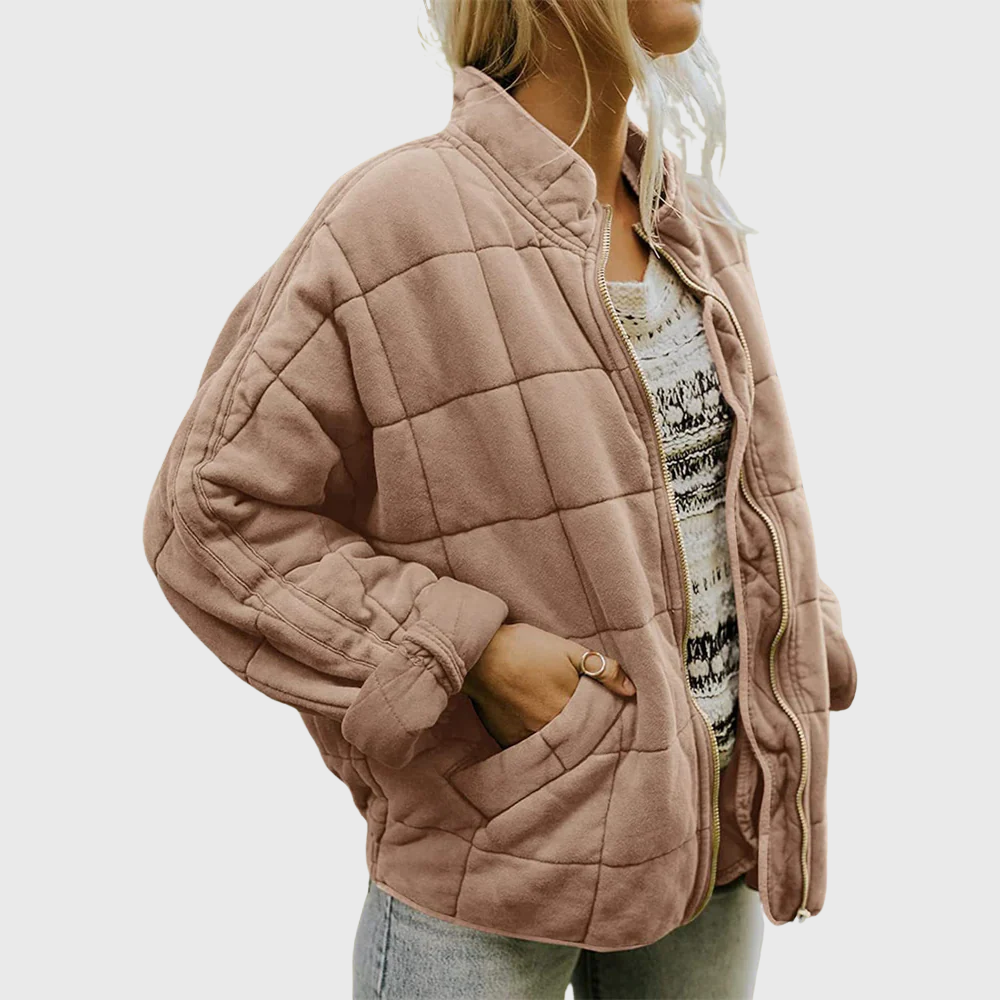 Hazel Women's Quilted Jacket | Lightweight Insulation, Oversized Fit 3