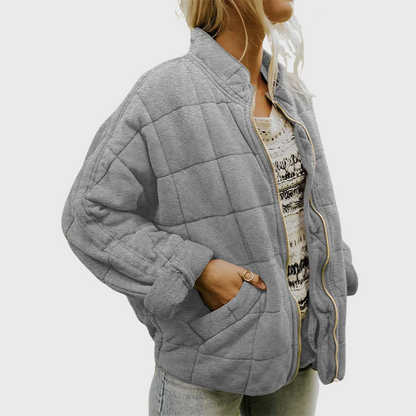 Hazel Women's Quilted Jacket | Lightweight Insulation, Oversized Fit 4