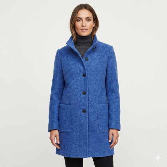 Ivy Women's Wool Blend Coat | Tailored Fit, Mid-Length Winter Warmth 0