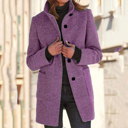 Ivy Women's Wool Blend Coat | Tailored Fit, Mid-Length Winter Warmth 3