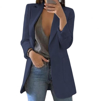 Jasmine Women’s Oversized Blazer with Large Functional Pockets and Relaxed Fit 0