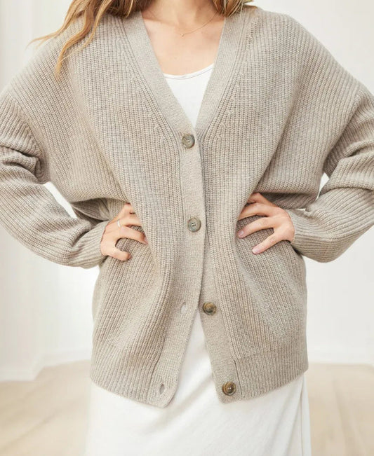 Joanna Women's Cardigan | Oversized Soft Knit with Button Closure 1