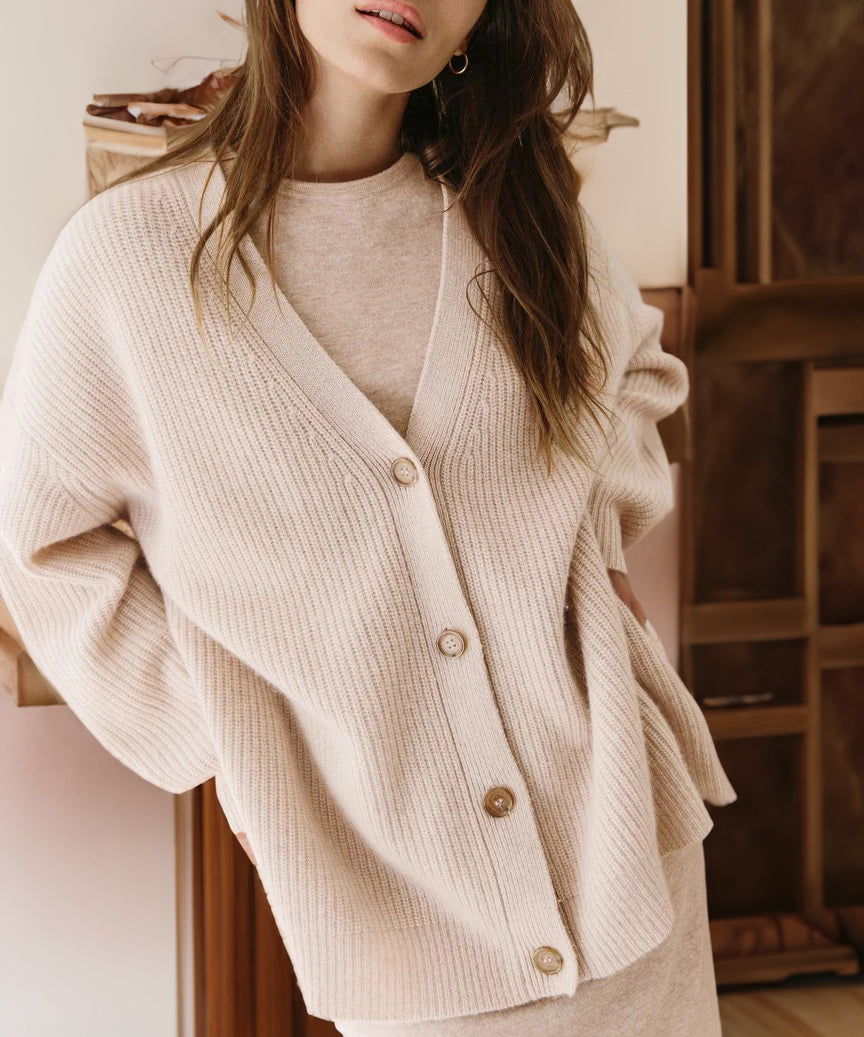 Joanna Women's Cardigan | Oversized Soft Knit with Button Closure 9