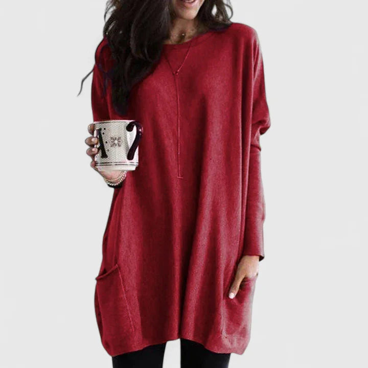 Kara Women’s Dress with Long Sleeves and Relaxed Tunic Fit 4