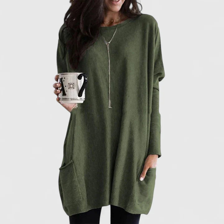 Kara Women’s Dress with Long Sleeves and Relaxed Tunic Fit 6