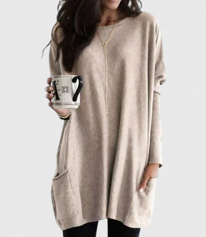 Kara Women’s Dress with Long Sleeves and Relaxed Tunic Fit 8