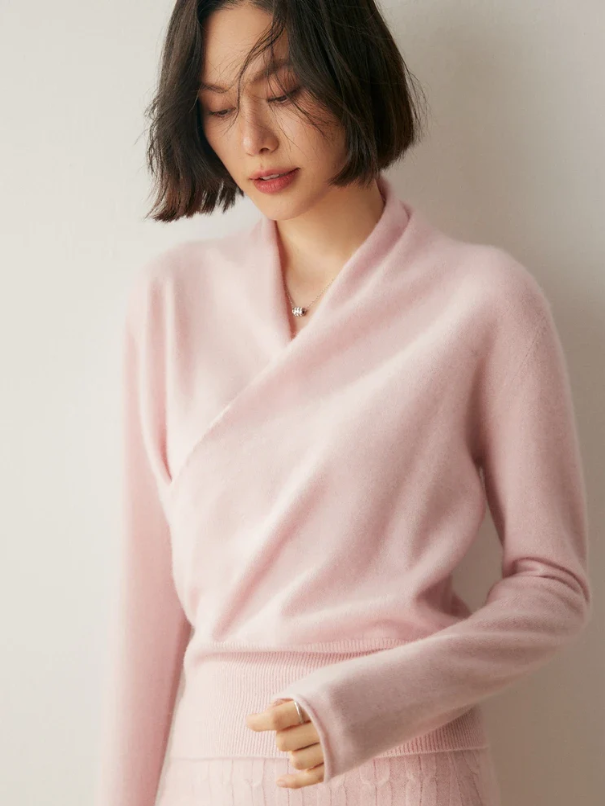 Liora Women's Wrap Sweater | Elegant Crossover Design, Slim Fit 1