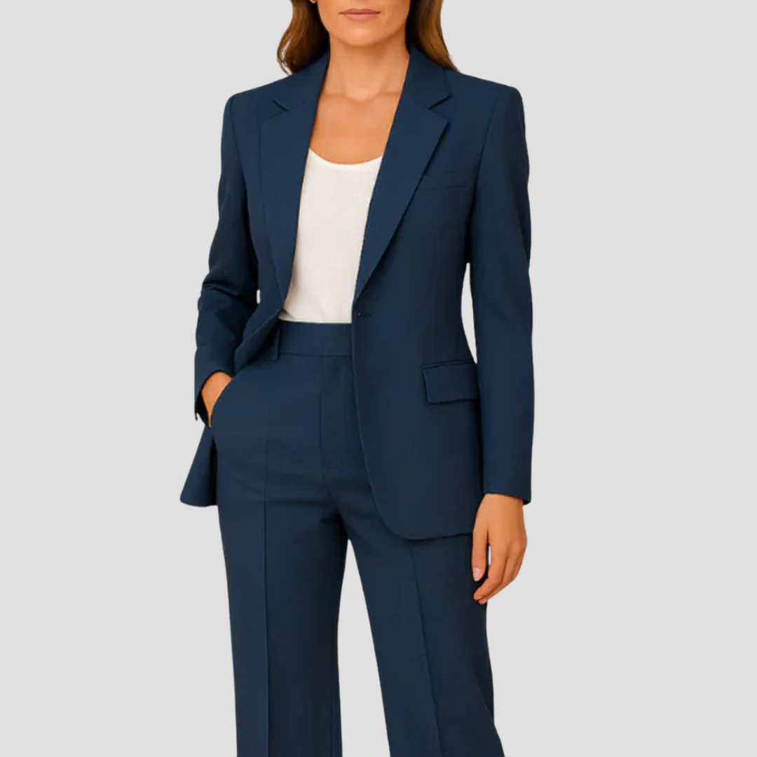 Luxe Women's Suit with Long Blazer and Tailored Trousers 0
