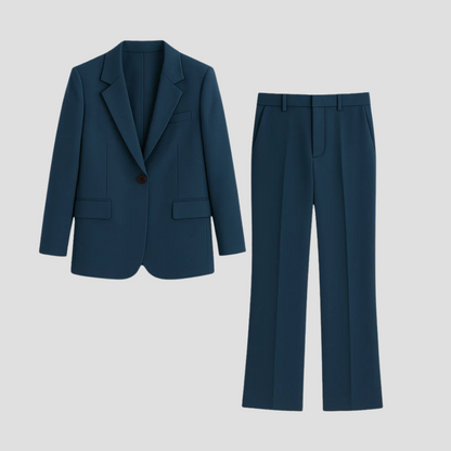Luxe Women's Suit with Long Blazer and Tailored Trousers 1
