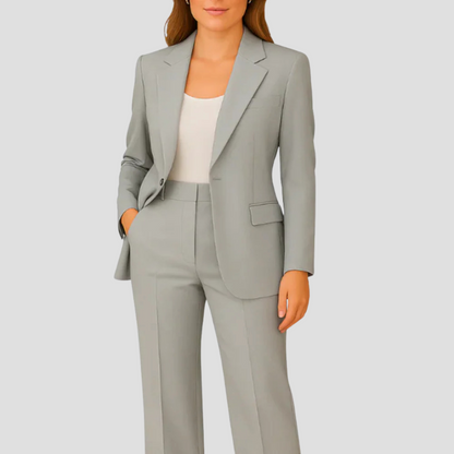 Luxe Women's Suit with Long Blazer and Tailored Trousers 3