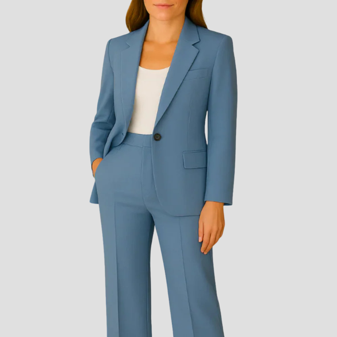 Luxe Women's Suit with Long Blazer and Tailored Trousers 4