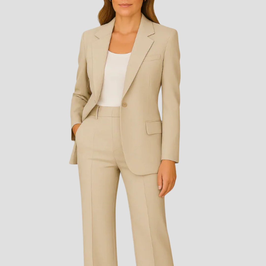 Luxe Women's Suit with Long Blazer and Tailored Trousers 6