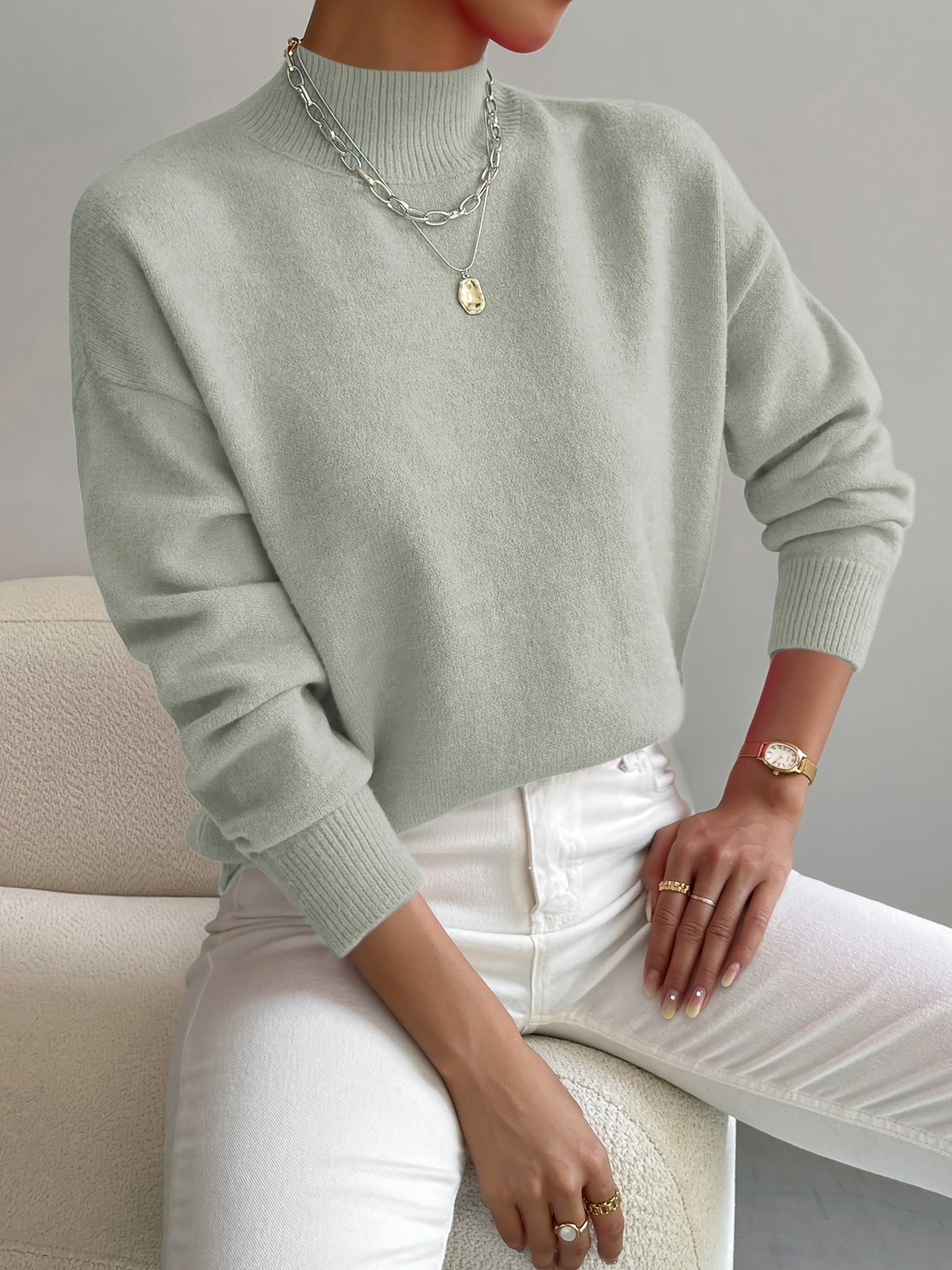 Mara Women's Sweater with Classic Turtleneck and Elegant Fit 0