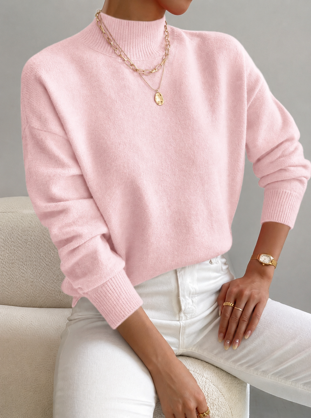 Mara Women's Sweater with Classic Turtleneck and Elegant Fit 2