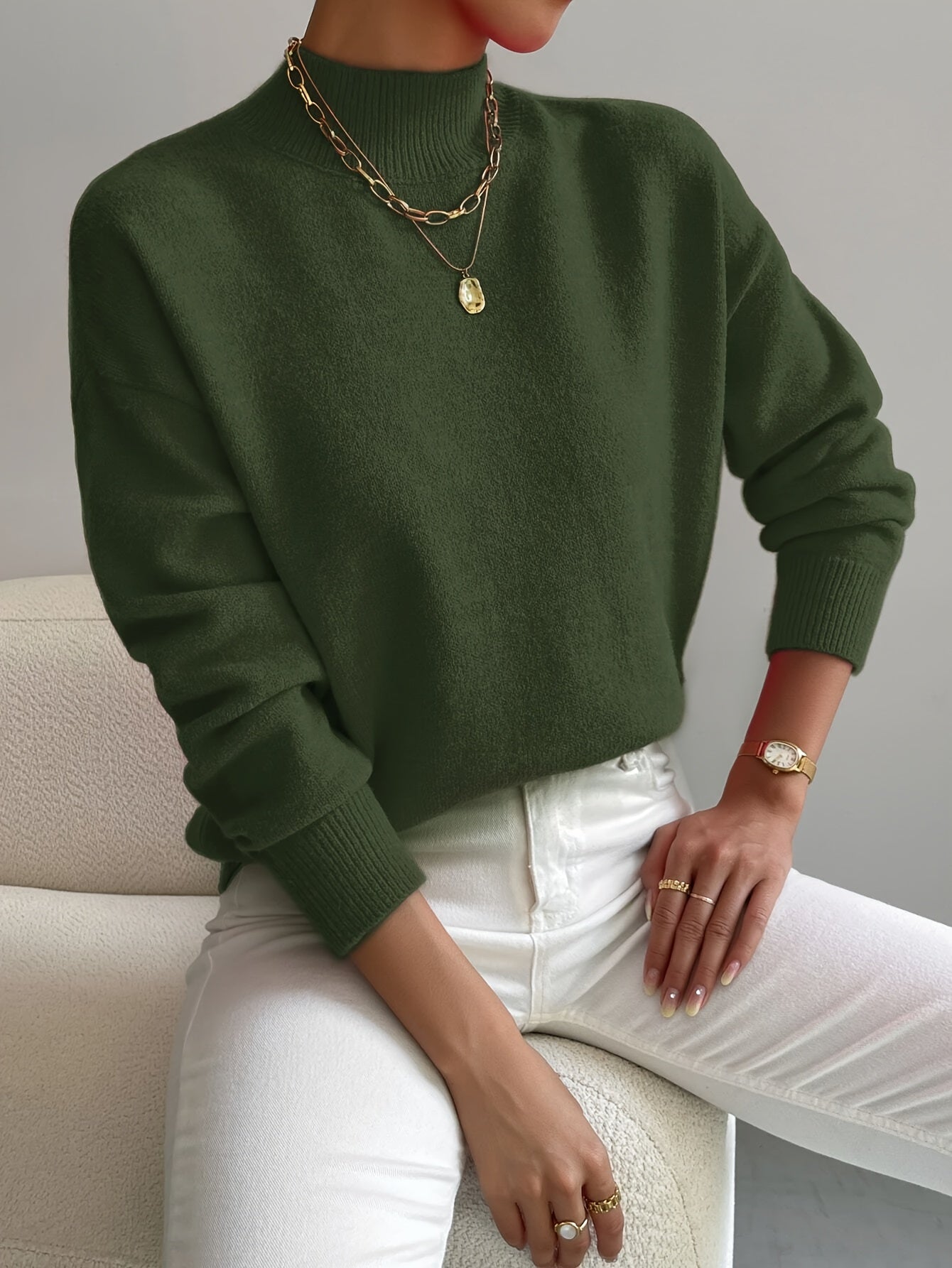 Mara Women's Sweater with Classic Turtleneck and Elegant Fit 7