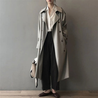 Marlene Women's Trench Coat | Long Water-Repellent, Double-Breasted Elegance 0