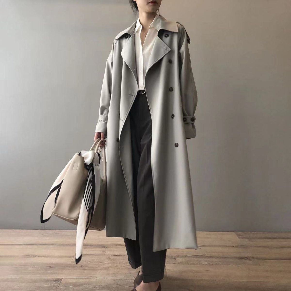 Marlene Women's Trench Coat | Long Water-Repellent, Double-Breasted Elegance 1