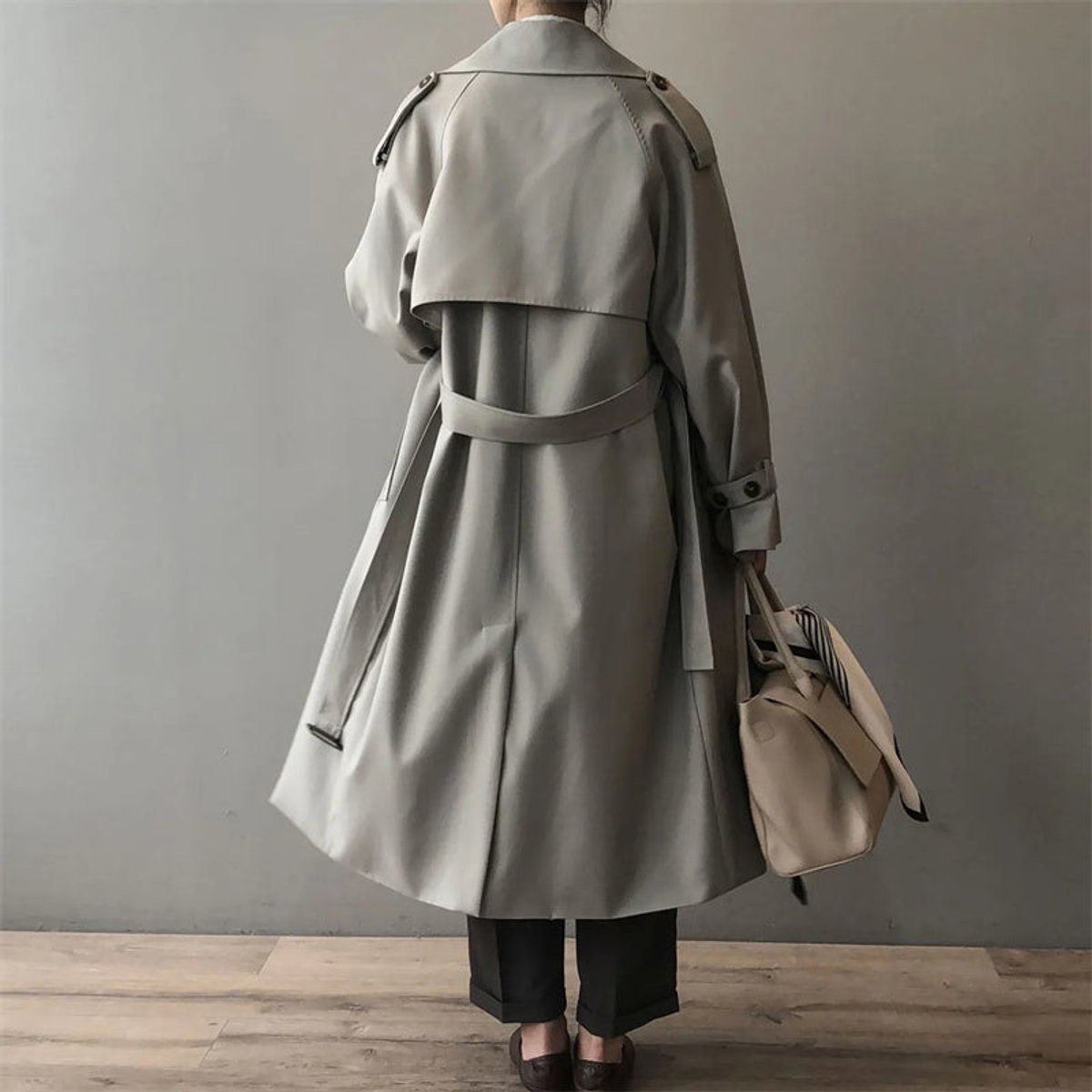 Marlene Women's Trench Coat | Long Water-Repellent, Double-Breasted Elegance 2
