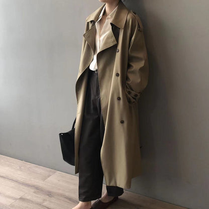 Marlene Women's Trench Coat | Long Water-Repellent, Double-Breasted Elegance 4