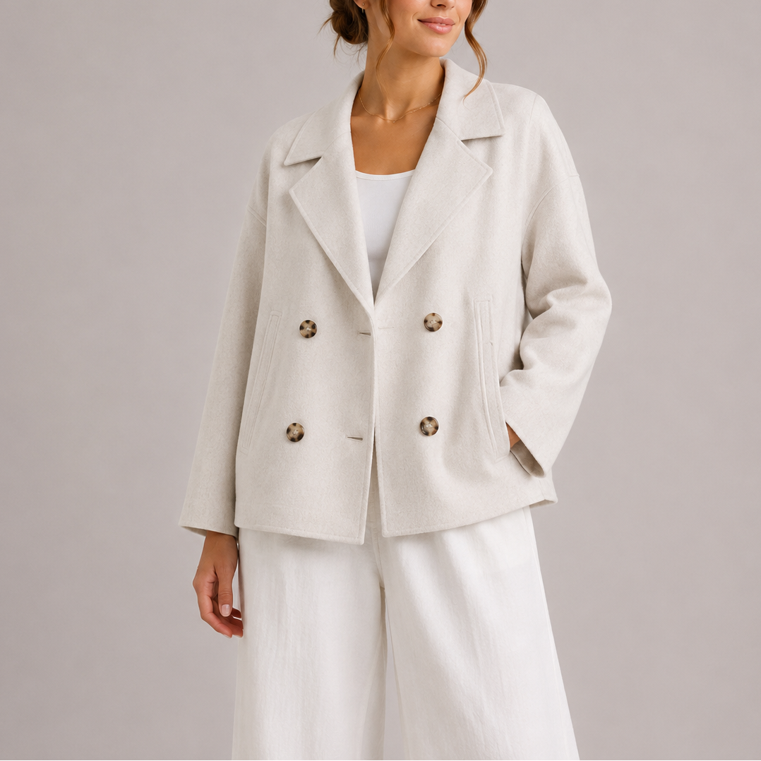 Mira Women's Fitted Jacket | Structured Silhouette, Cropped Length 0