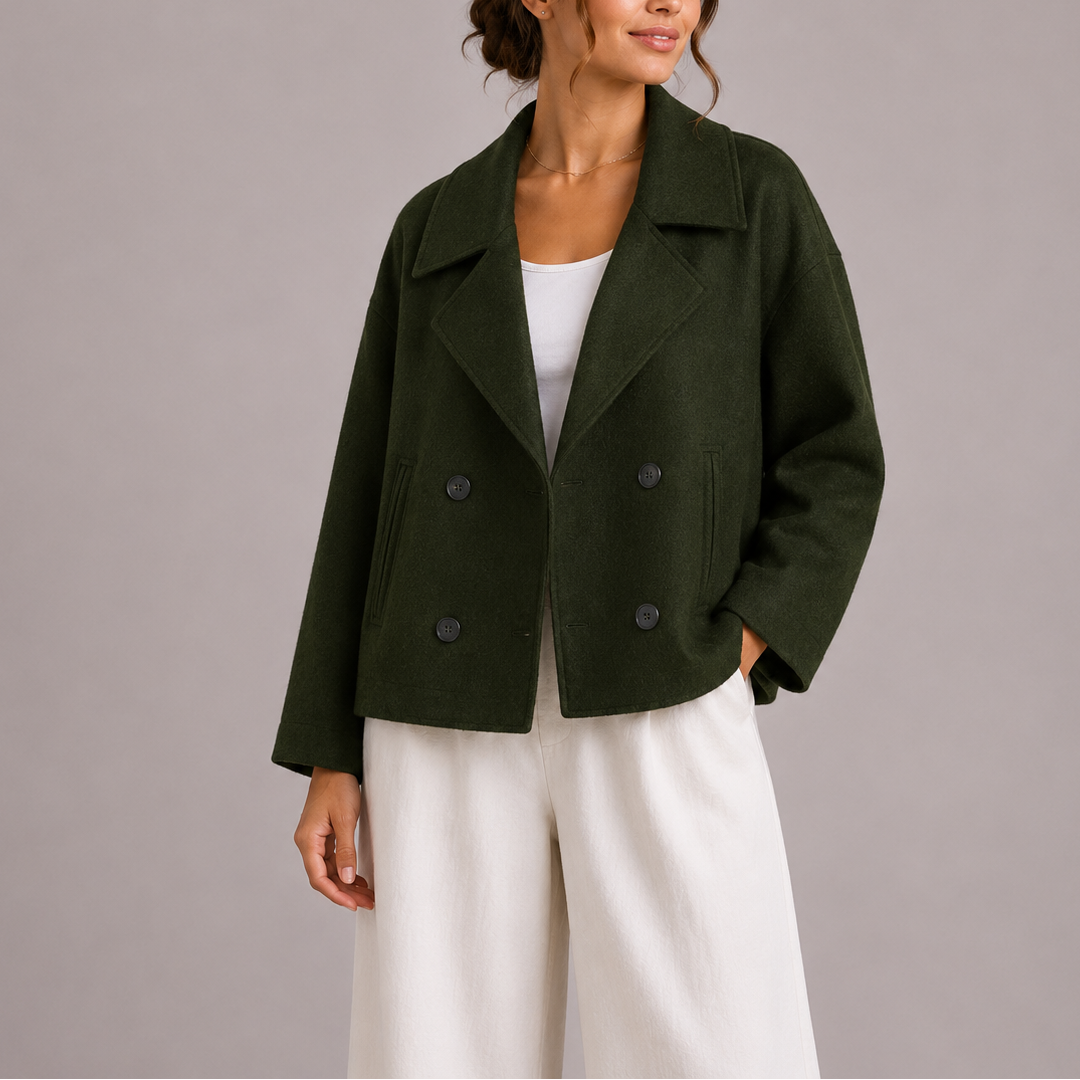 Mira Women's Fitted Jacket | Structured Silhouette, Cropped Length 3